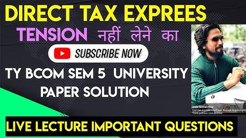 University  solution 2024 Tybcom sem5 INCOME FROM salaries  COMPUTATION OF TOTAL INCOME  DIRECT TAX