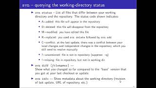 Markus Kuhn (Cambridge) | Unix Tools - 22 Subversion commands