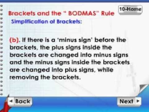 Learn Maths - Class 5 - Brackets and the "BODMAS" Rule