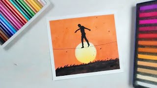 Creative Painting Idea using soft pastels