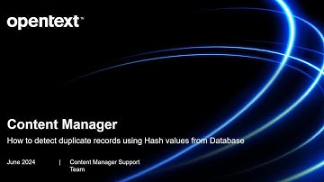 Content Manager: How to detect duplicate records using Hash values from Database