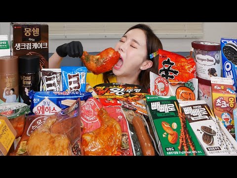 [Mukbang ASMR] 편의점 꿀조합✨ 로제 신라면 &amp;amp; 토마토 불닭 바베큐 Korean convenience store combination Eatingshow Ssoyoung