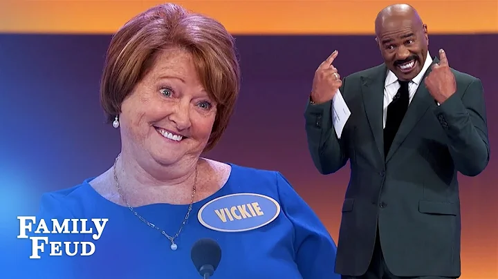 Vickie goes TMI on Steve Harvey! | Family Feud
