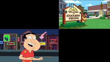 The Cleveland show intro and the quagmire show intro at the same time