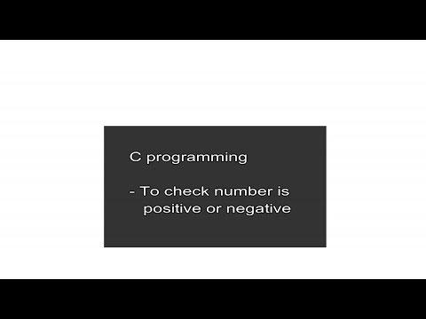 c program to check number is positive or negative