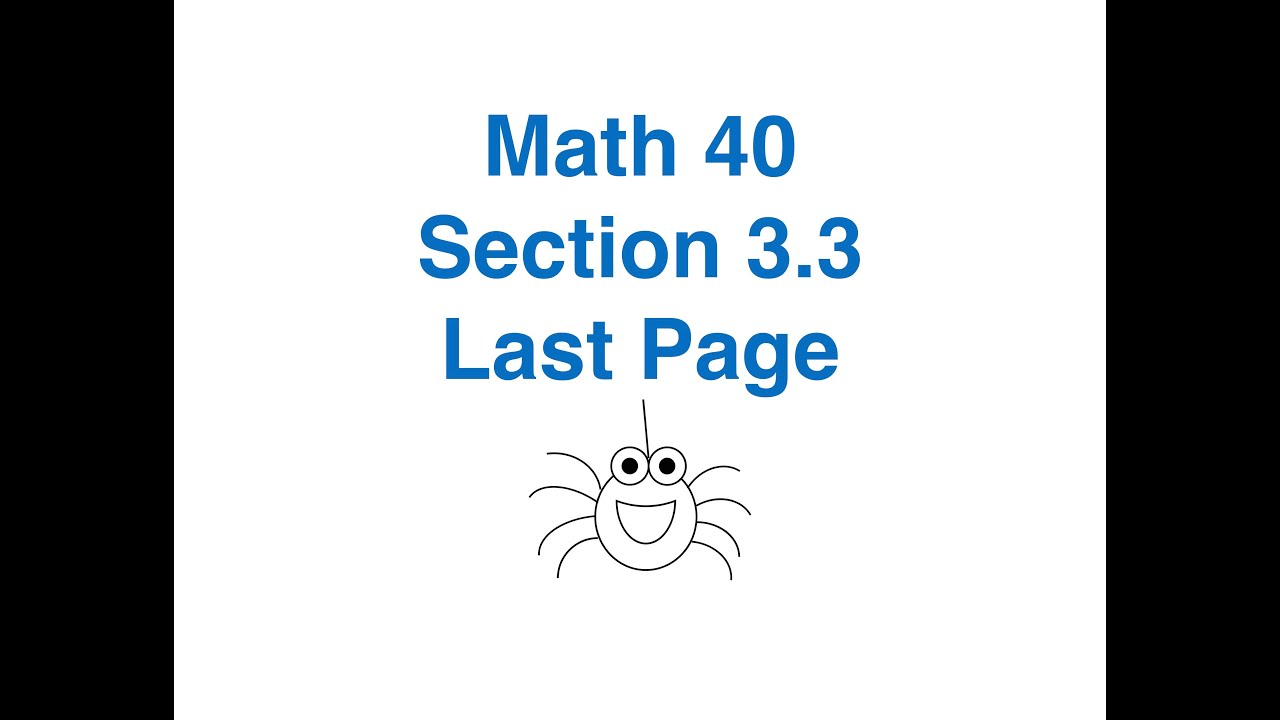 Math 40 Math 40 3.3 Lecture Last Problem - YouTube