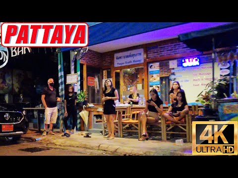 [4K] Pattaya Walk, Soi Buakhao, Soi Lengkee, Soi Diana, Beach Road, Pattaya Tai, Soi 10