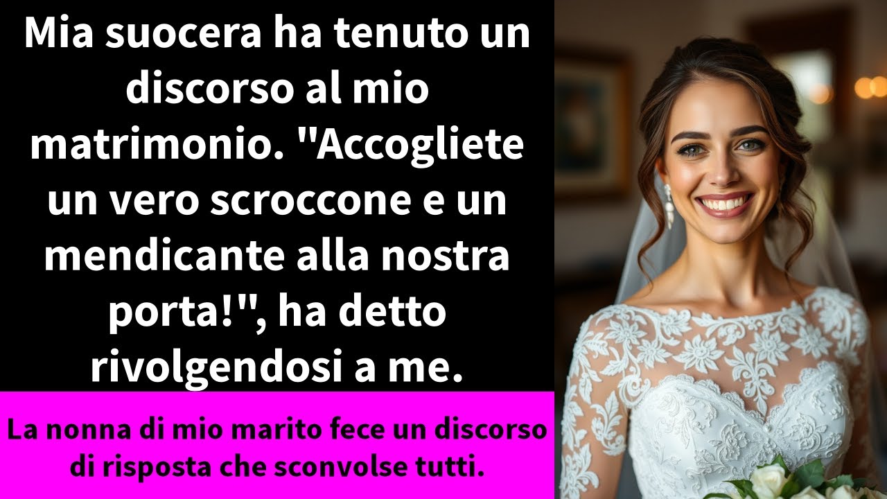 Mia suocera ha tenuto un discorso al mio matrimonio. "Accogliete un