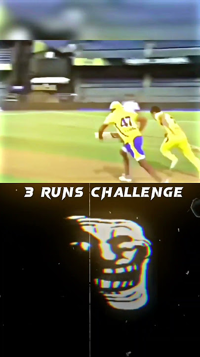 3 runs challenge by MS Dhoni 😱 #shorts