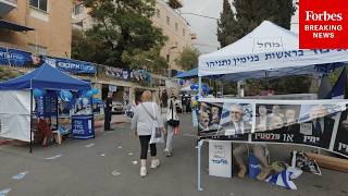 Israeli Youth Campaign To Encourage Voters To Turn Out To Polls During Country's Election Day