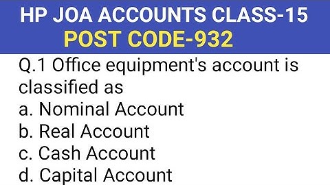 HPSSC JOA ACCOUNTS 932 CLASS-15 || 2022 EXAM