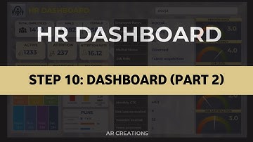 HR ANALYTICS DASHBOARD:USING MS EXCEL: Step 10- Dashboard creation (Part 2)
