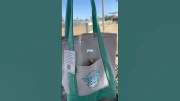Green pastel, Trader Joe’s spring mini tote bag. So cute! Used it right away after I got.