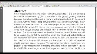 Interacting Enhancing Feature Transformer for Cross Modal Remote Sensing Image and Text Retrieval