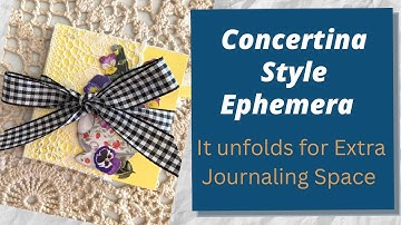 Creating Hidden Writing Space with Accordion Folds, Journal Ephemera Tutorial