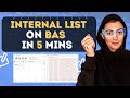 How to create bas internal list