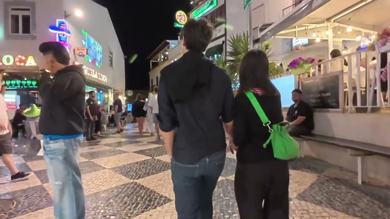 Amazing nightlife in Albufeira Portugal 4K 2025