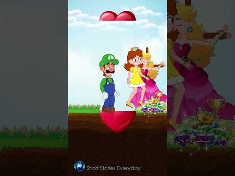 Luigi & Princess Daisy saved Princess Peach 💪 Greedy Waluigi 💚 #shorts #tiktok #Story #viral