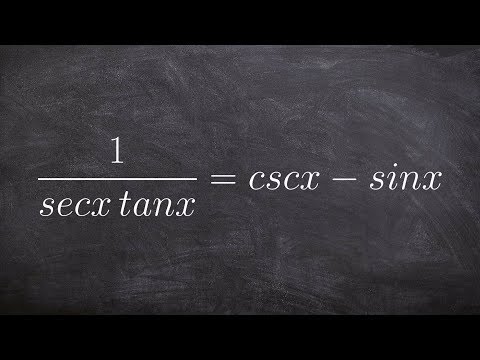 Verifying trig identities