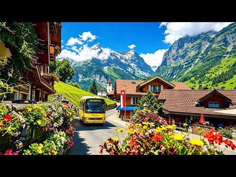 GRINDELWALD Switzerland🇨🇭Most Amazing Swiss Village Walking Tour!