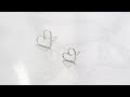 DIY Wire Heart Stud Earrings