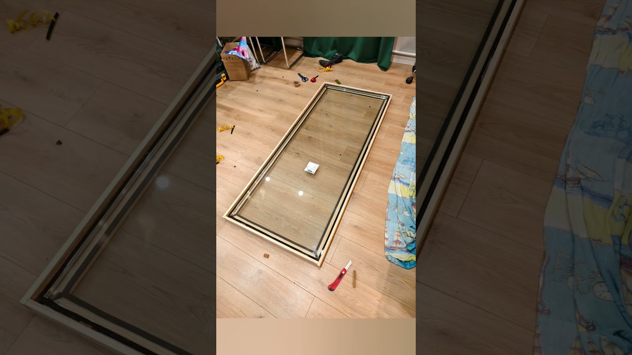 сделал деревянную раму для парной ч.2 