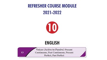 10th English | Refresher Course Module | Answer Key | Worksheet 13 | Voices - I