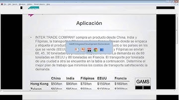 Introducción a la Creación de Modelos de Optimización en GAMS