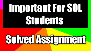 हिन्दी का बना हुआ Assignment Free | Solved Assignment assignment ke answer how to make assignment