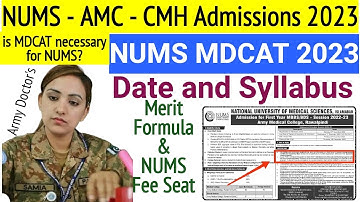 NUMS 2023 Admissions Open/MBBS BDS Admissions/NUMS MDCAT/CMH 2023/Education and Happiness/PMDC MDCAT