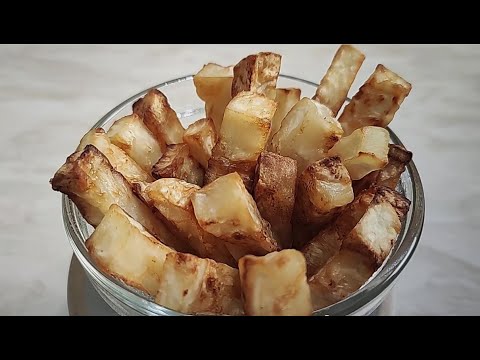 Fried CELERIAC chips | FRENCH FRIES | how to cook celeriac | cooking food