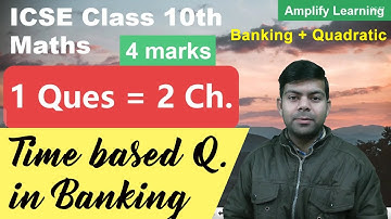Time Calculation in Banking - Important Question | 4 Marks | Maths Class 10th