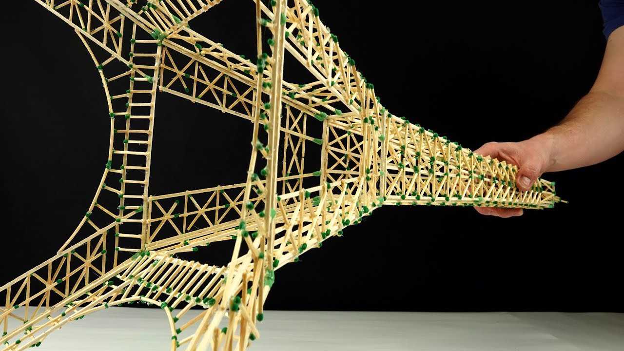 Making the Eiffel Tower from Matches YouTube