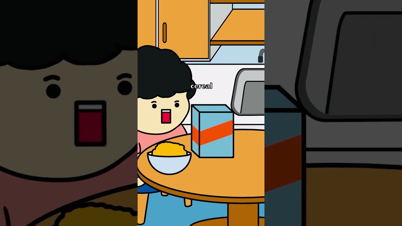 Pouring milk before cereal