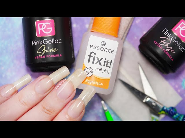 BEGINNER FRIENDLY SOLID NAIL TIP GLUE GEL TUTORIAL | APRES DUPE | GEL  BUILDER | QUICK AND EASY! - YouTube