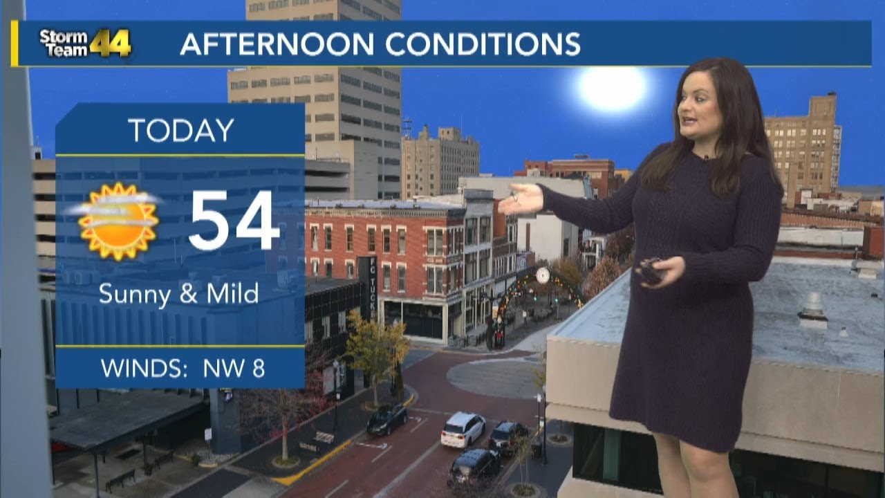Sunny and mild Wednesday; soaking showers Thursday - YouTube