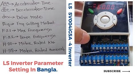LS Inverter Parameter Setting  In Bangla.#inverter #vfd #lselectric