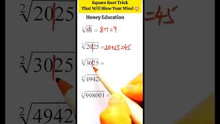 Square Root Trick That Will Blow Your Mind 🤯 #maths #mathstricks #mathematics