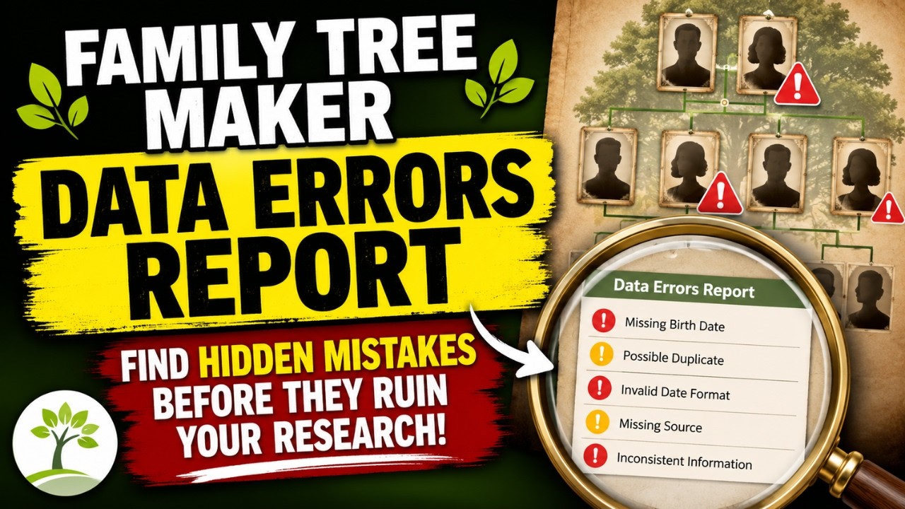 Error Missing Tree Family Tree Maker Data Errors Report: Find Hidden Mistakes Before They ...