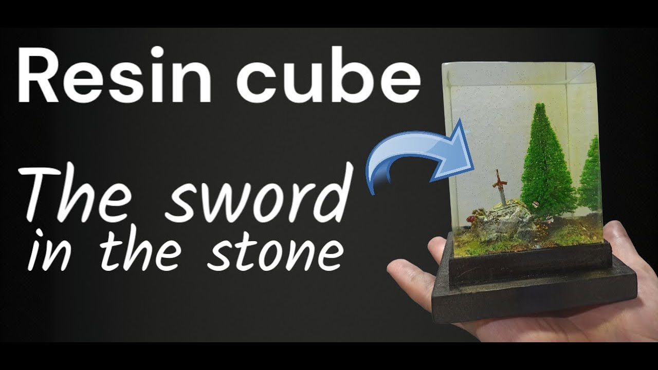 Spada nella roccia  in resina epossidica /Sword in the stone in epoxy resin / resina art /epoxy 🗡️