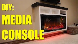 TV Stand or Bookcase Combo, For TV’s up to 60″, White How To Build A Electric Fireplace Media Console