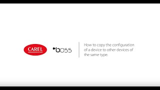 CAREL boss - Copy device configuration screenshot 4