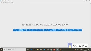 How to add menu in footer of my wordpress website.