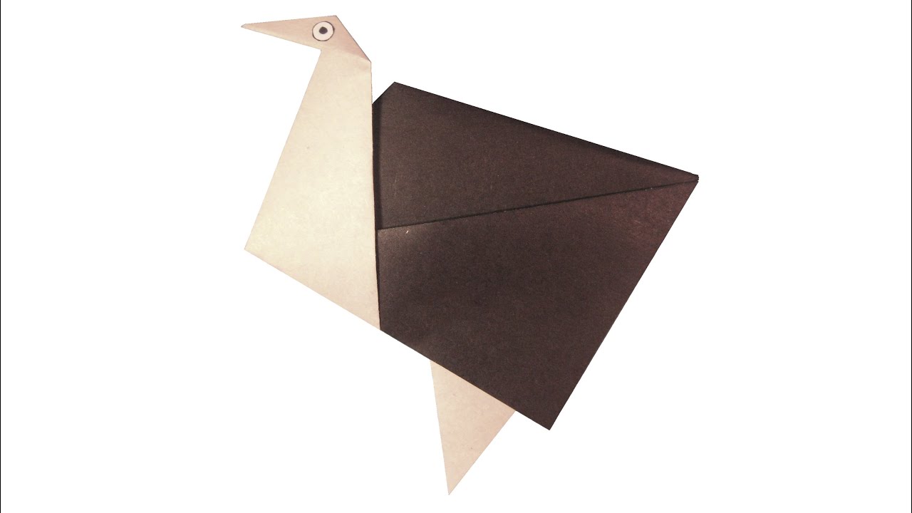 Easy Origami Ostrich