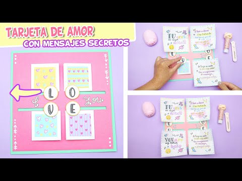 Tarjeta de AMOR con Mensajes Sorpresa para tu Pareja - Super rápida de hacer | Manualidades aPasos