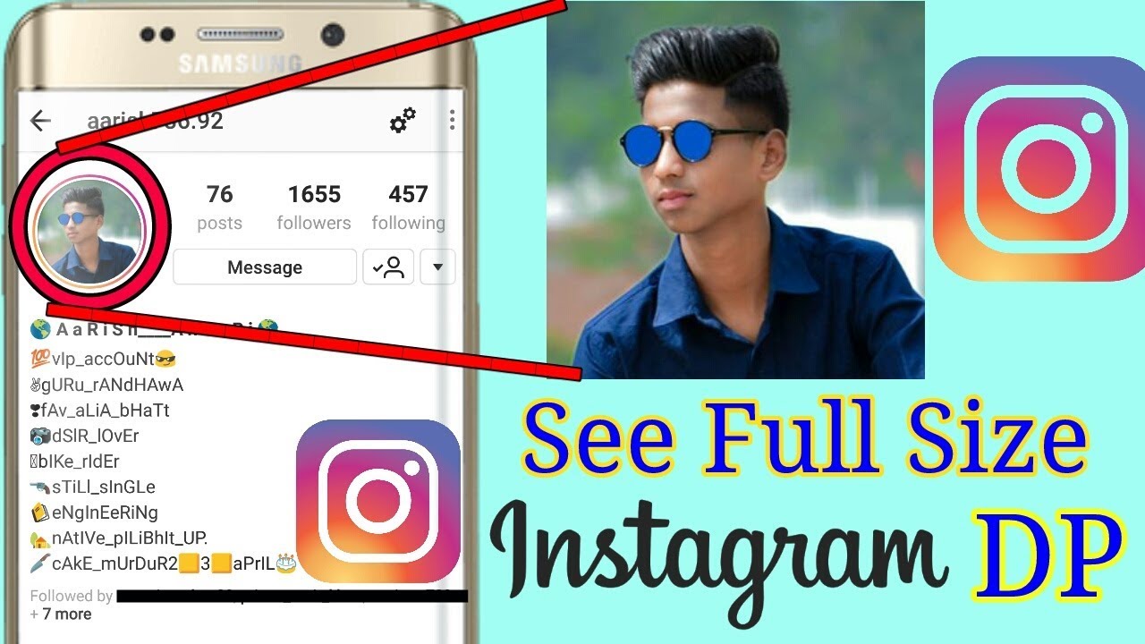 Instagram DP ko full size me dekhe. See Instagram dp in full size by AB