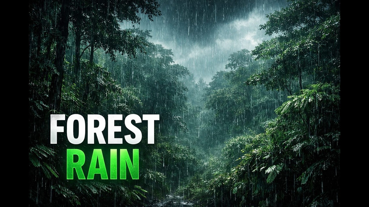 Relaxing Rain Sounds in Deep Forest 🌧️ | 4K Jungle Ambience for Sleep, Study & Stress Relief