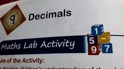 Maths Class 5 Chapter 9 Decimals Exercise 9.1 (A and B)