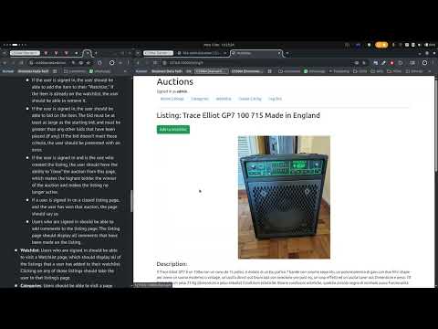 CS50W Project 2 - Commerce