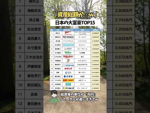 【資産総額の単位が…w】日本の大富豪ランキング